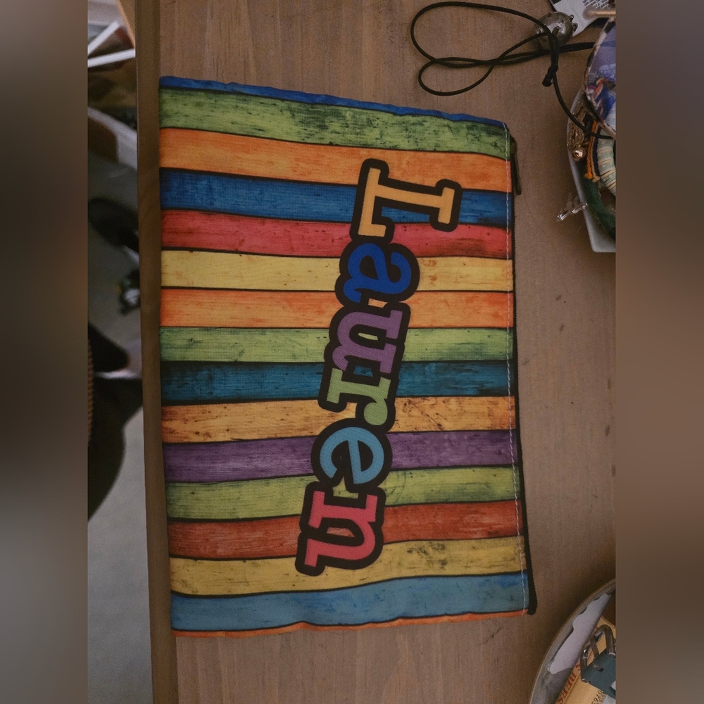 Colorful "Lauren" Zip up Pouch